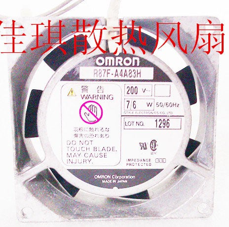 Omron R87F-A4A83H 200V 7/6W 2wires Cooling Fan Omron R87F-A4A83H 200V 7/6W 2wires Cooling Fan